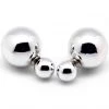 LA Style Rush Disco Ball Post Stud Earring In Silver