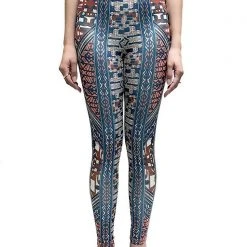 LA Style Rush Women's Festival Aztec Sports Leggings