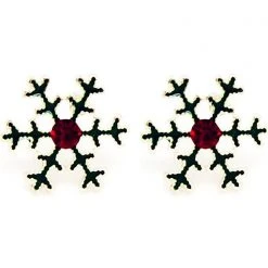 LA Style Rush The Great Fantastic Christmas Snowflakes Post Stud Earring