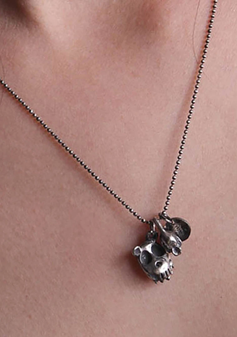 Accessories 2 Abnormal Sides Reversible Grizzly Charm Necklace