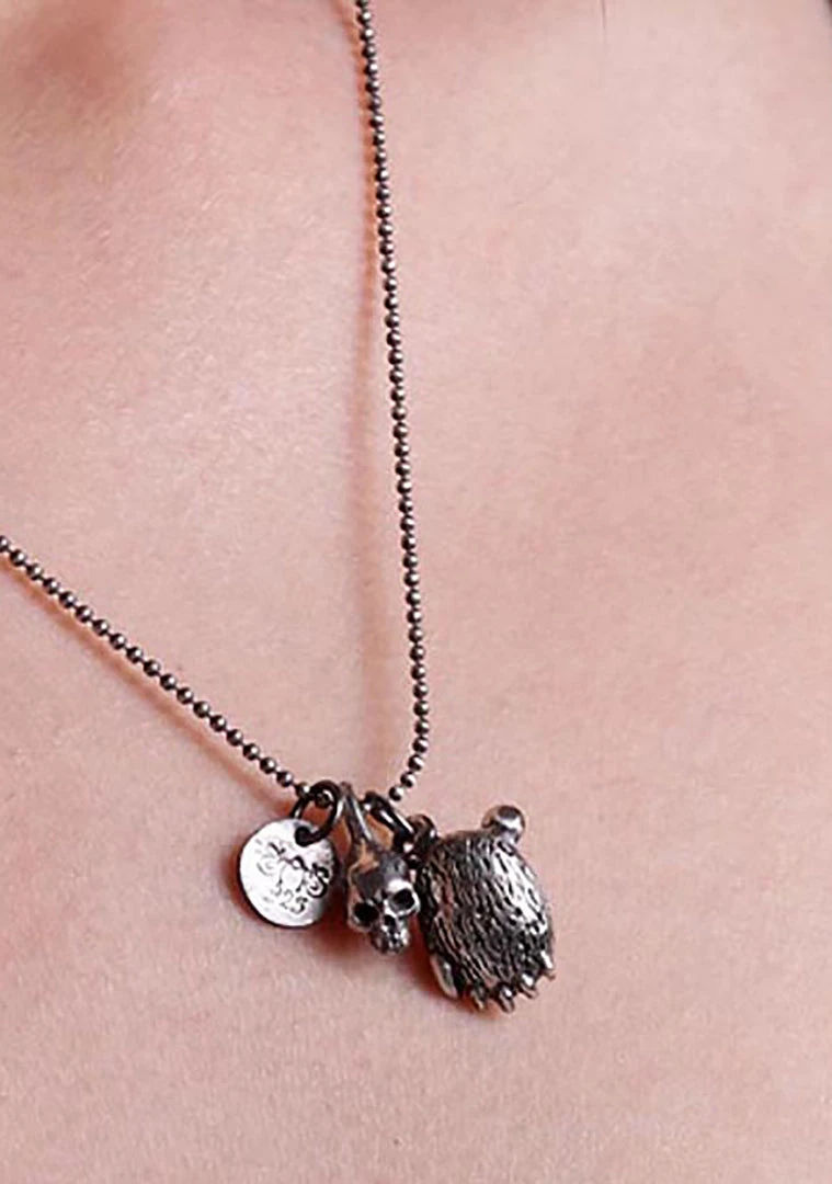 Accessories 2 Abnormal Sides Reversible Grizzly Charm Necklace