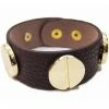 FASHรยด Large Screw Bracelet In Chocolate/Gold
