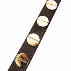 FASHô Large Screw Bracelet In Chocolate/Gold