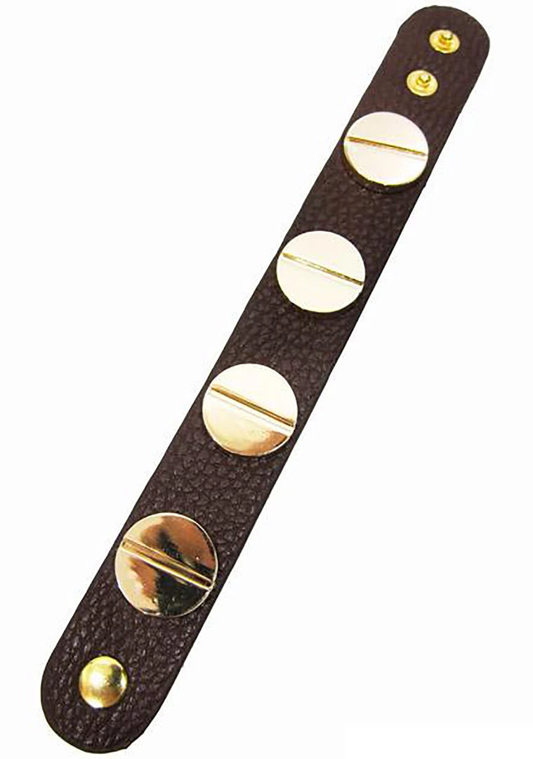 FASHô Large Screw Bracelet In Chocolate/Gold