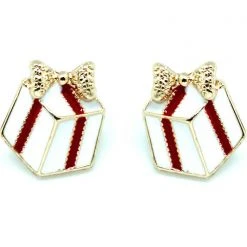 LA Style Rush Christmas Gift Box Post Stud Earring