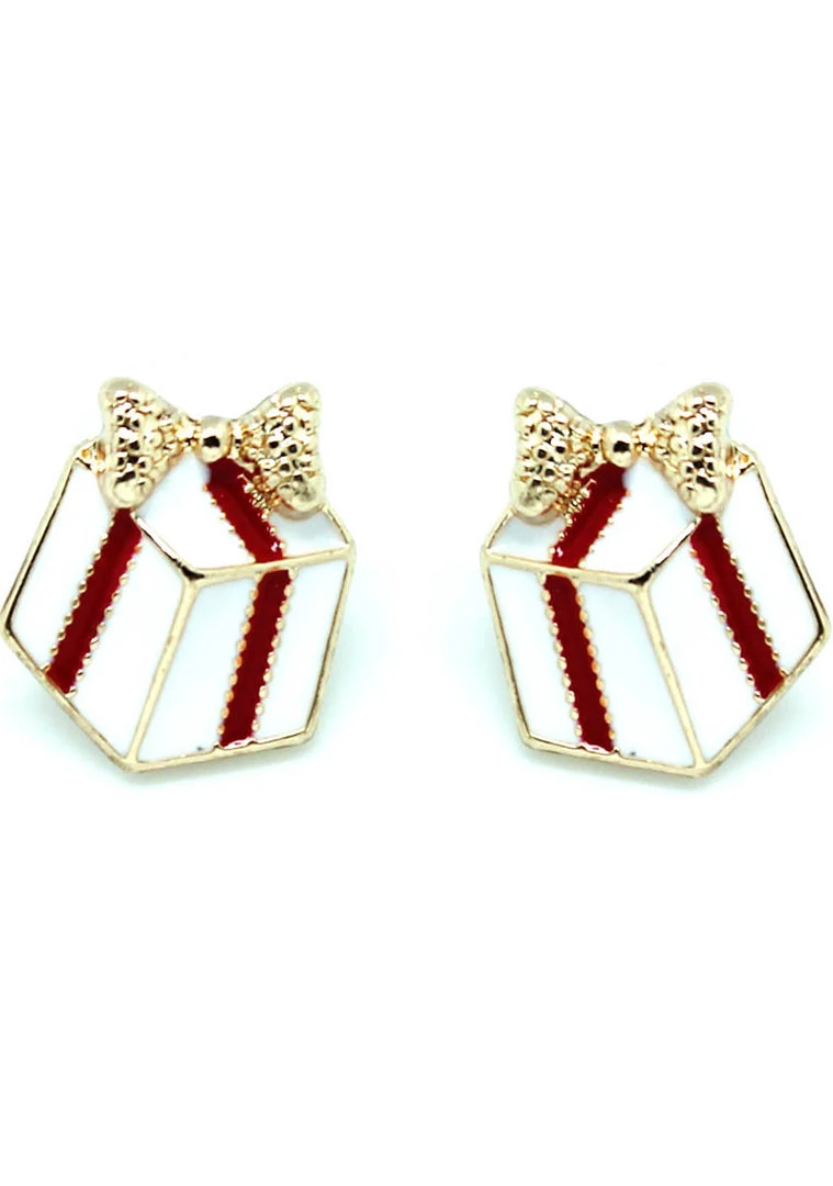 LA Style Rush Christmas Gift Box Post Stud Earring