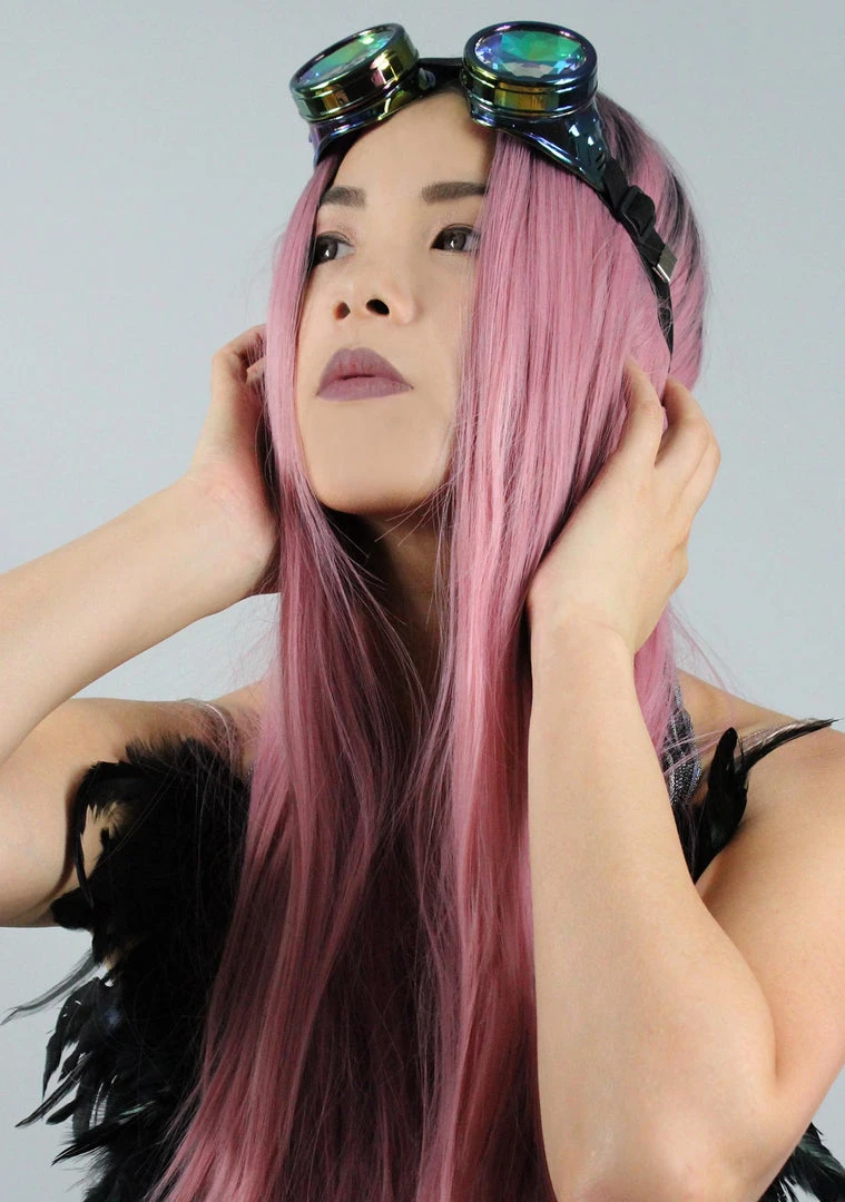 LASR Wild Heart Celelstial Kaleidoscope Goggles In Iridescent Rainbow