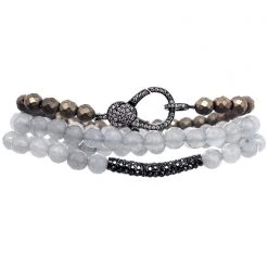 LA Style Rush Clarity Bracelet Set The Raven