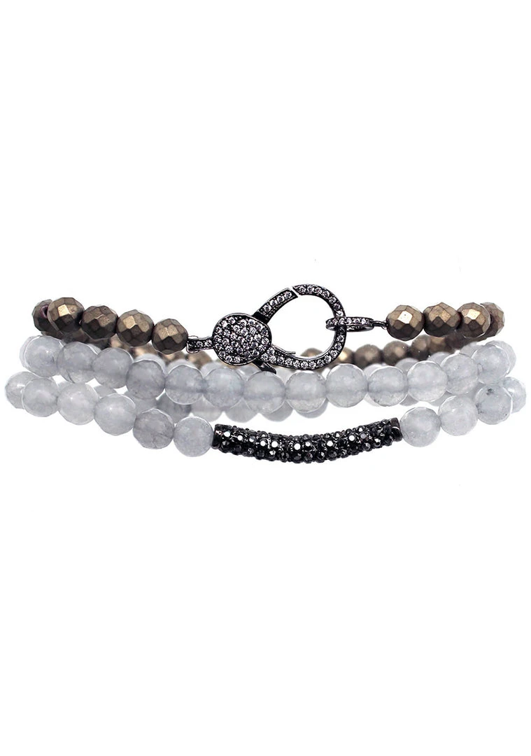 LA Style Rush Clarity Bracelet Set The Raven
