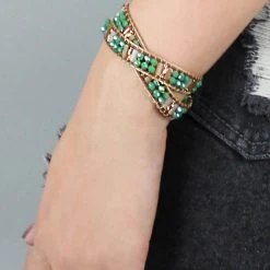 LASRLA Style Rush Lexington Beaded Double Wrap Bracelet