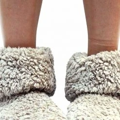LA Style Rush Winter Bootie Slippers In Beige Shoes