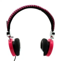 LAXMAX Gingham Woven Stereo Headphones