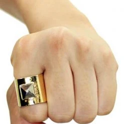 Accessories 8 Other Reasons Anarchy Rings In Gunmetal/Gold