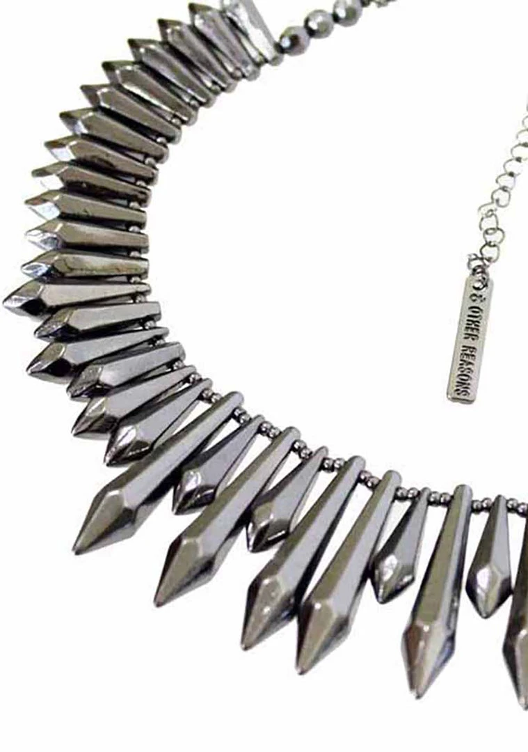 The Raven 8 Other Reasons Expired Pendant Necklace In Gunmetal