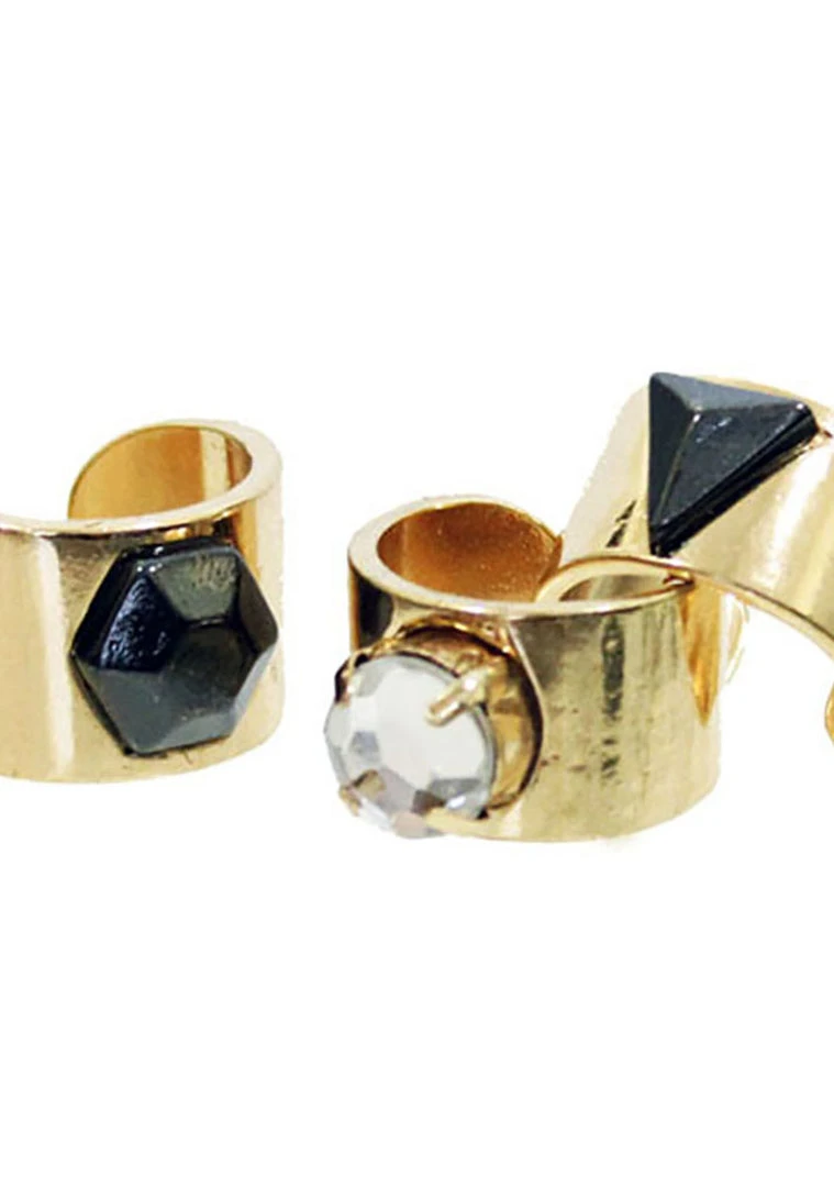 Accessories 8 Other Reasons Stone Cold Rings (Sets Of 3)