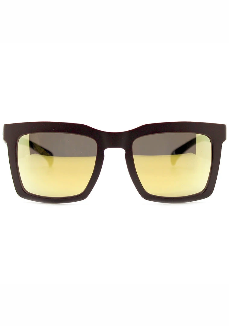 Adidas Originals Oversized Square Mirror Sunglasses In Brown/Gold Eyewear