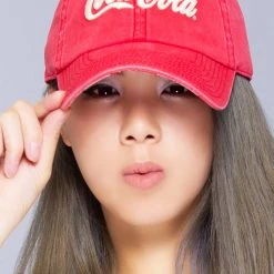 American Needle Coca-Cola Fade Wash New Raglan Hat In Red/White The Great Fantastic