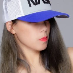 American Needle NASA Riptide Valin Flat Brim Hat In Blue Grey