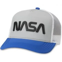 American Needle NASA Riptide Valin Flat Brim Hat In Blue Grey