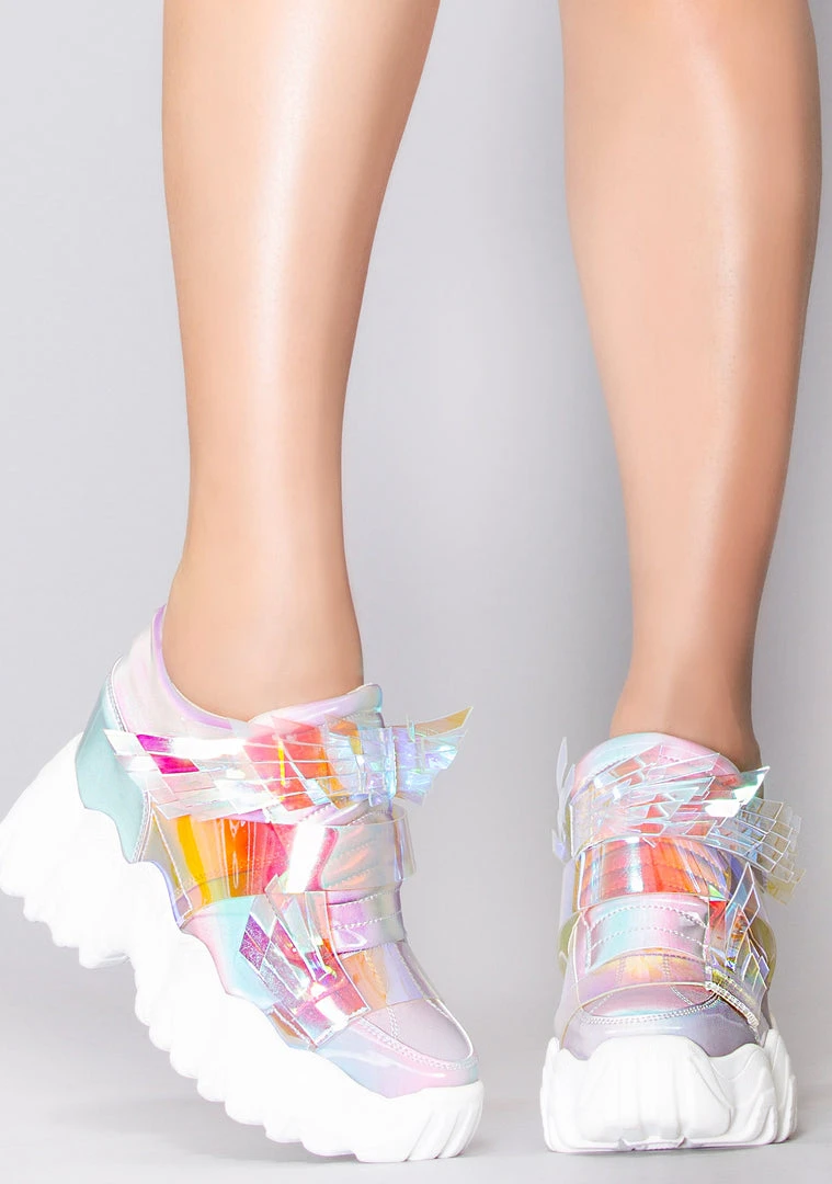 Anthony Wang X LASR Exclusive Battle Angel Winged Platform Wedge Sneakers LASR Exclusives