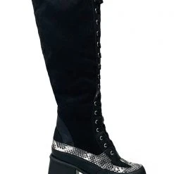 LA Style Rush Venomous Lace Up Boots Shoes