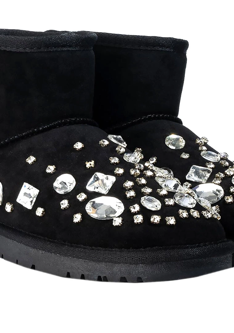 Azalea Wang Bring The Bling Faux Fur Boots