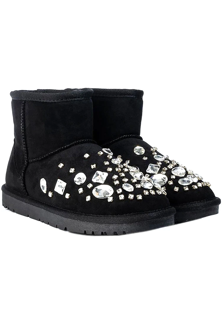 Azalea Wang Bring The Bling Faux Fur Boots