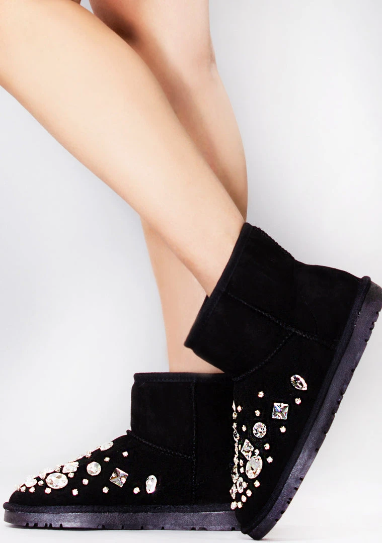 Azalea Wang Bring The Bling Faux Fur Boots