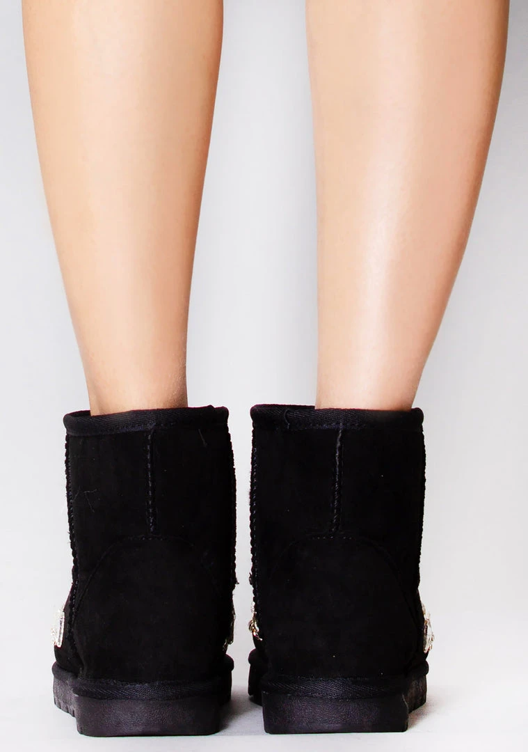 Azalea Wang Bring The Bling Faux Fur Boots