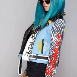 Azalea Wang Women's Festival Deadly Sins Moto Jacket