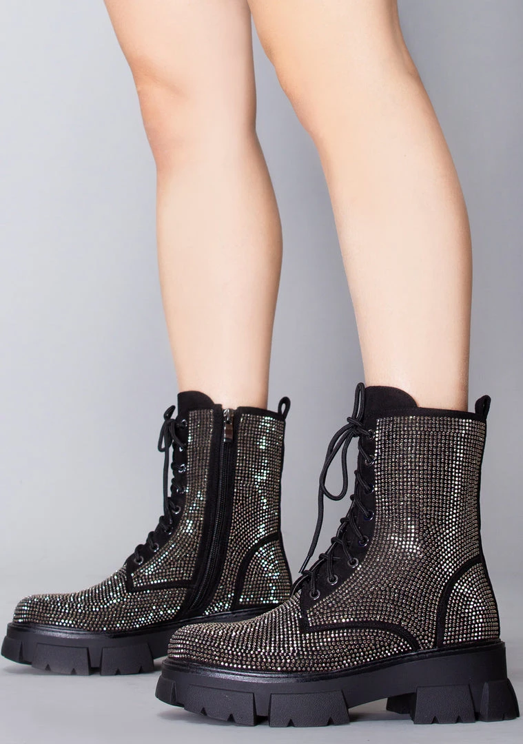Azalea Wang Black Ice Platform Boots