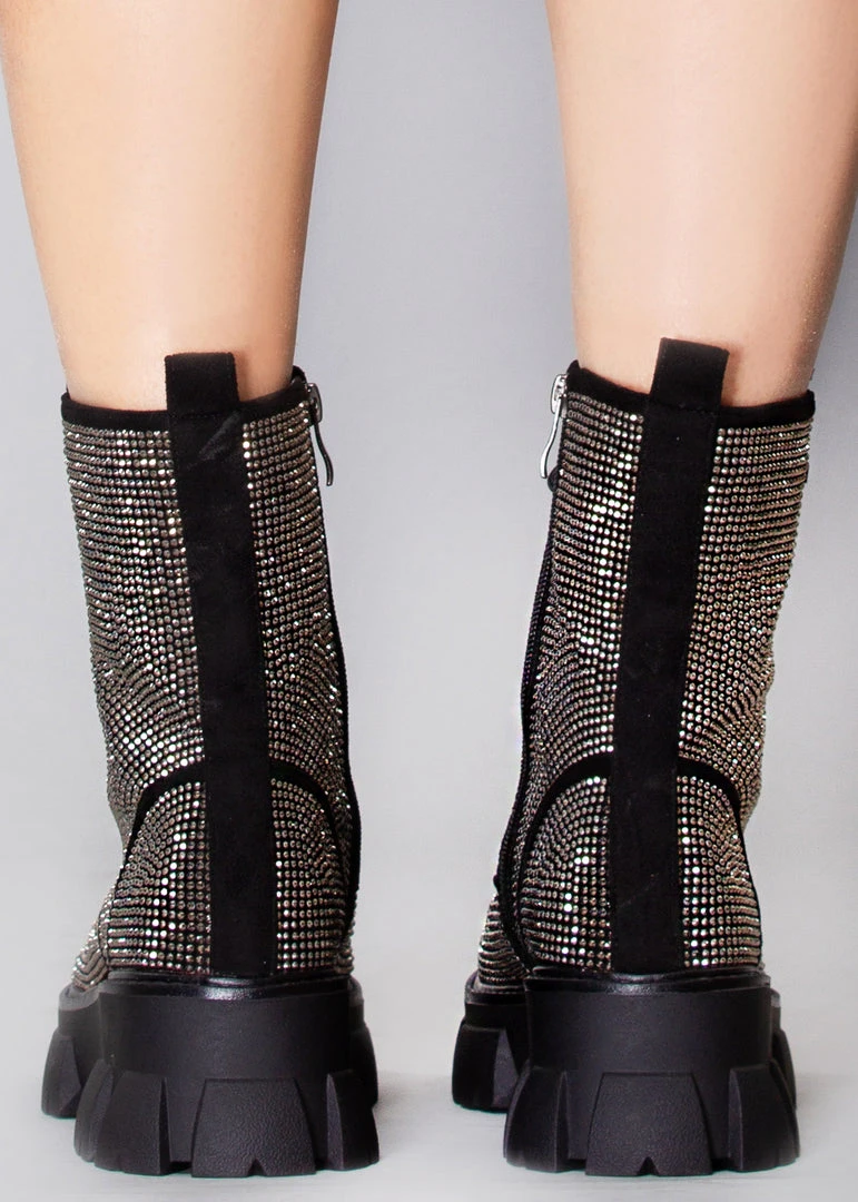 Azalea Wang Black Ice Platform Boots