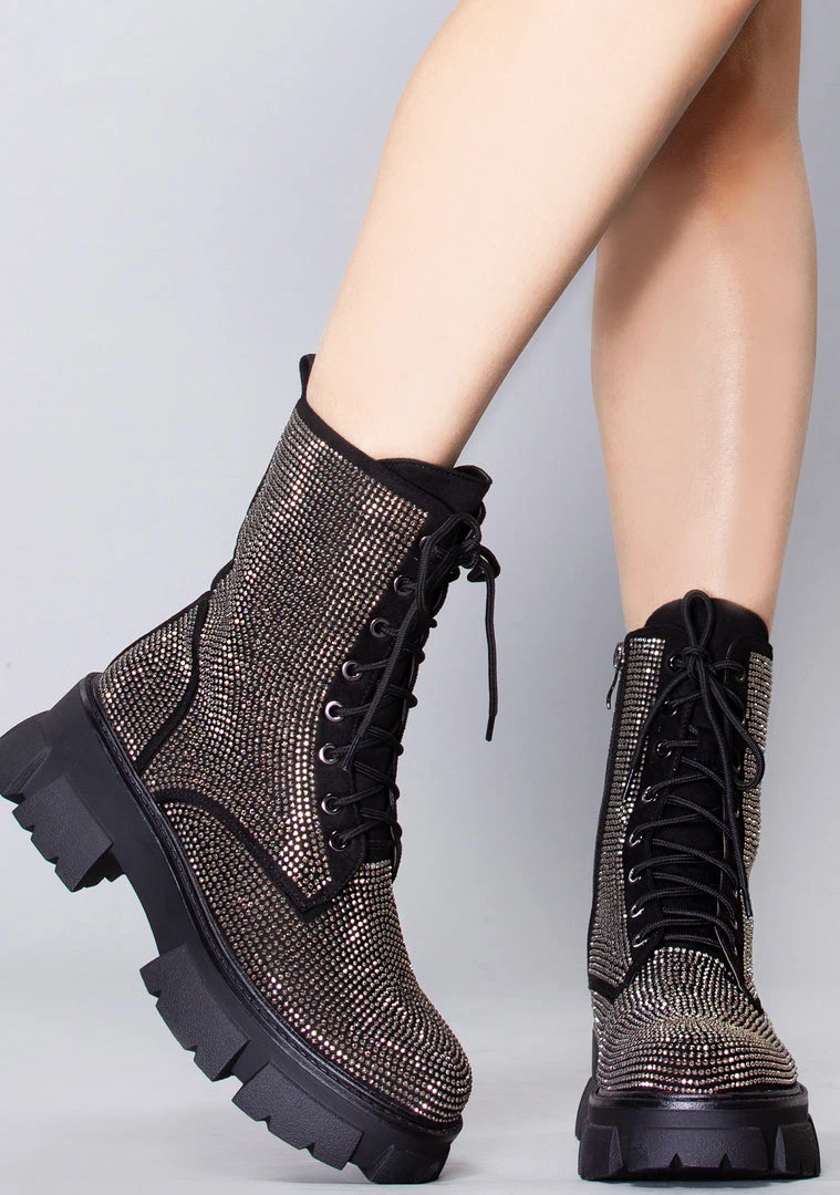 Azalea Wang Black Ice Platform Boots