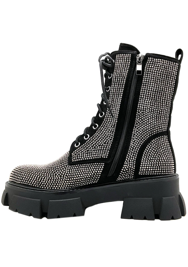 Azalea Wang Black Ice Platform Boots