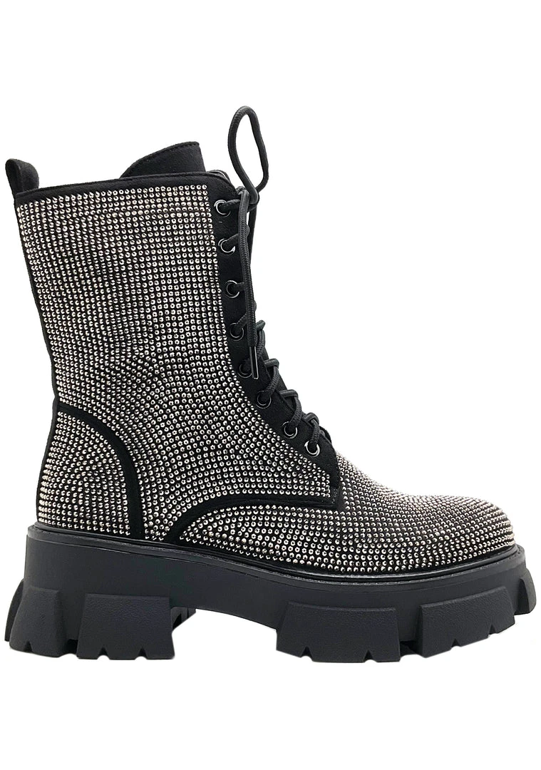 Azalea Wang Black Ice Platform Boots