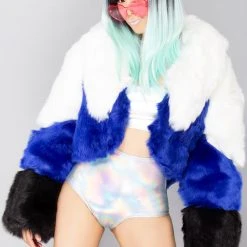 Azalea Wang Mad World Night Queen Faux Fur Coat