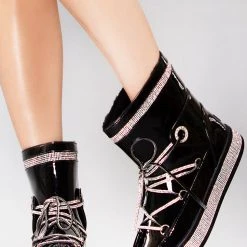 Azalea Wang The Great Fantastic Winter Nights Rhinestone Faux Fur Boots