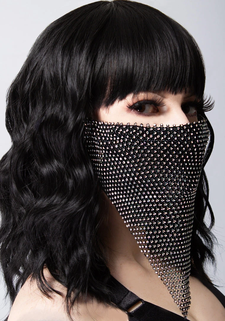 Azalea Wang Mesmerized Rhinestone Face Mask
