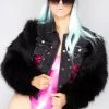 Azalea Wang After Dark Faux Fur Jacket World Tour