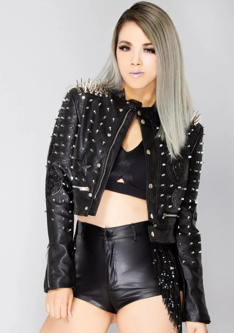 Azalea Wang Ain’t Your Baby Moto Jacket