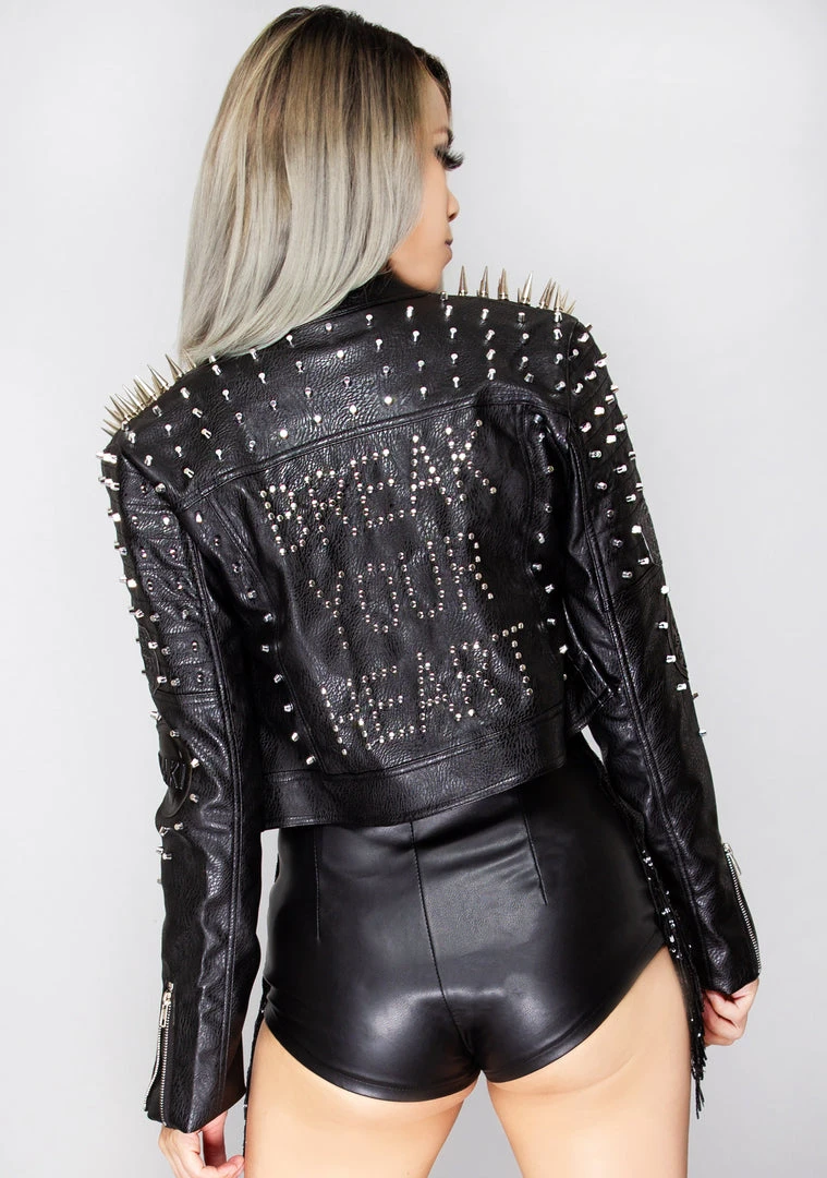 Azalea Wang Ain’t Your Baby Moto Jacket