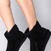 Azalea Wang The Great Fantastic Iced Onyx Rhinestone Faux Fur Boots