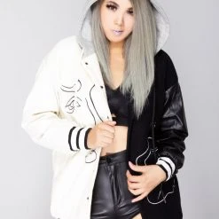 Azalea Wang World Tour Two Faced Oversized Varsity Jacket