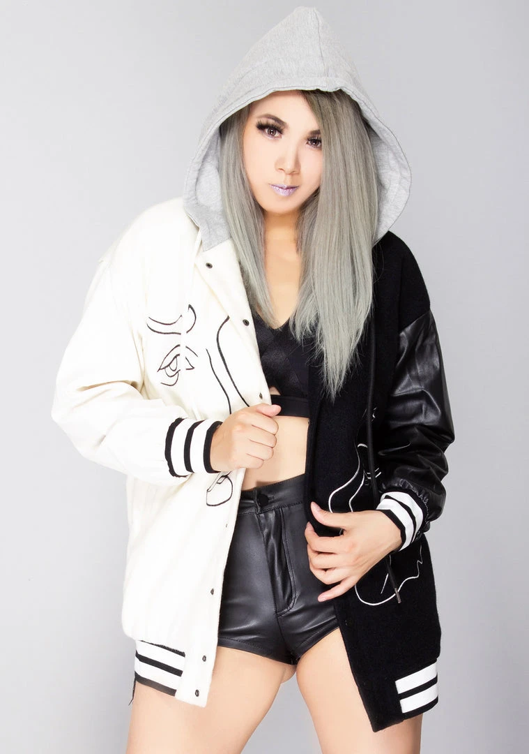 Azalea Wang World Tour Two Faced Oversized Varsity Jacket