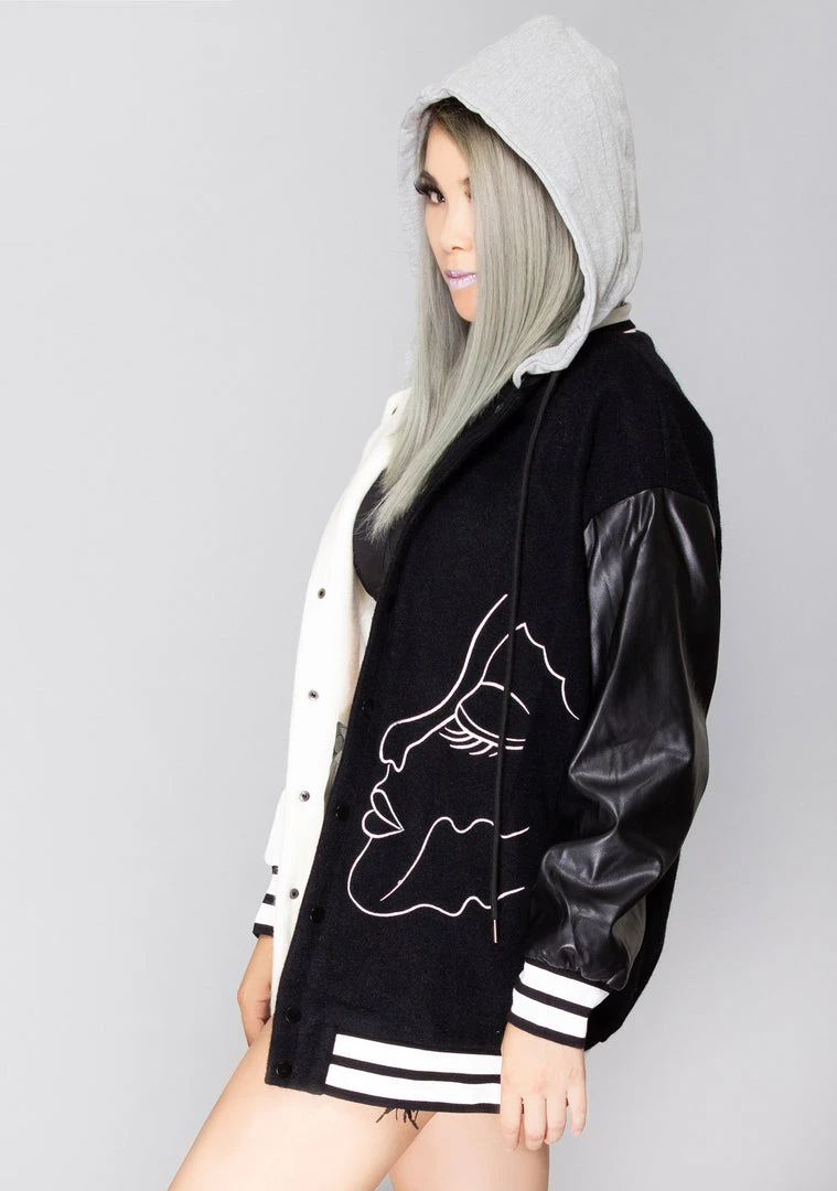 Azalea Wang World Tour Two Faced Oversized Varsity Jacket