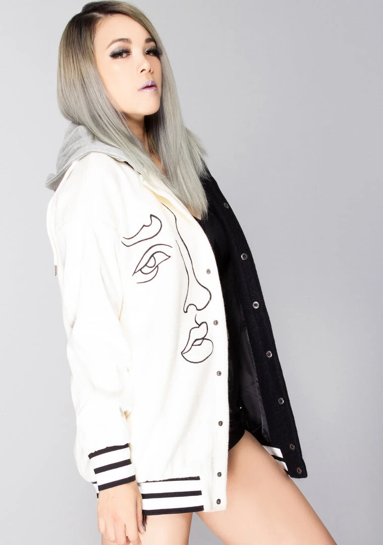 Azalea Wang World Tour Two Faced Oversized Varsity Jacket