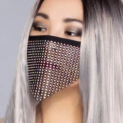 BGlittz World Tour Black Madonna AB Stone Crystal Face Mask