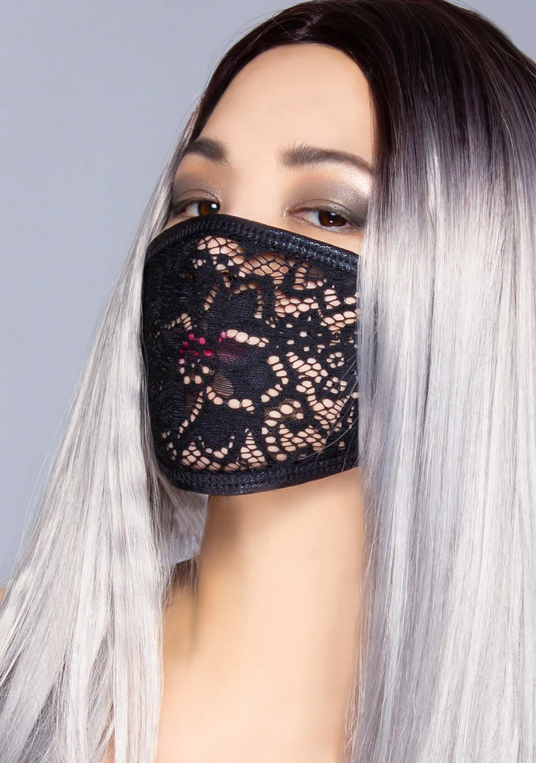 BGlittz Black She-Lace Dust Mask The Great Fantastic