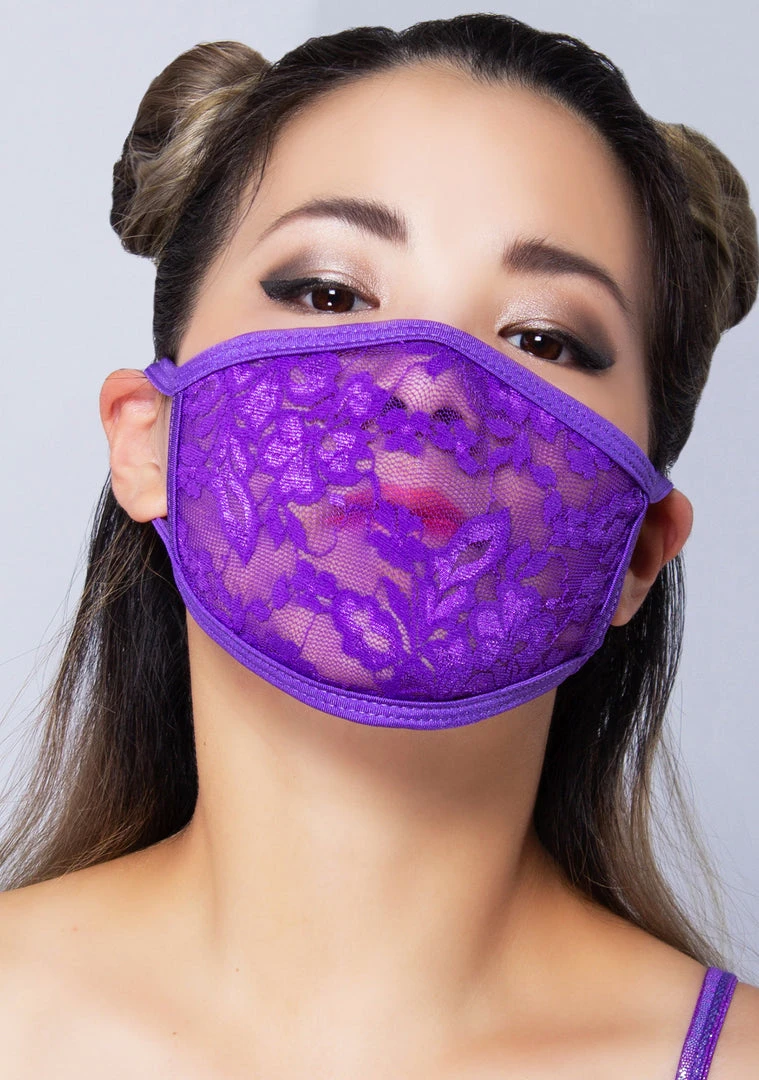 BGlittz Accessories Grape Lace Dust Mask