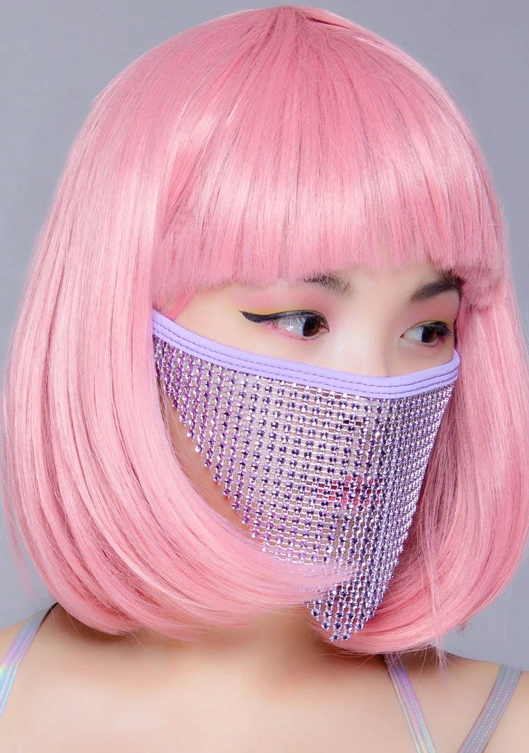 BGlittz Accessories Violet Crystal Face Mask